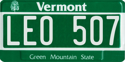 VT license plate LEO507