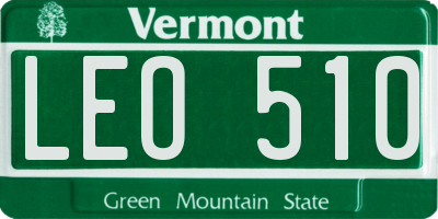 VT license plate LEO510