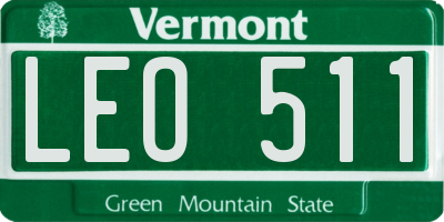 VT license plate LEO511