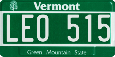 VT license plate LEO515