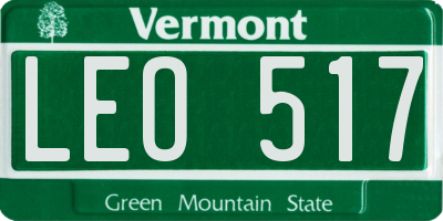 VT license plate LEO517