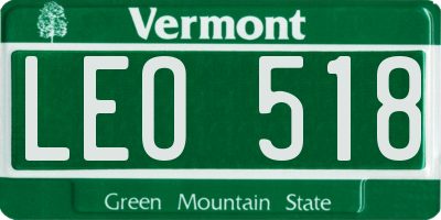 VT license plate LEO518