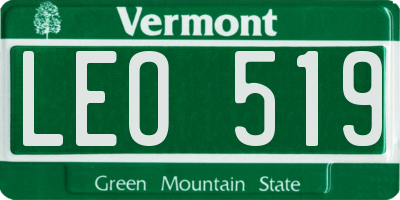 VT license plate LEO519