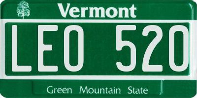 VT license plate LEO520