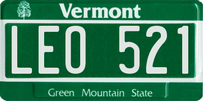 VT license plate LEO521