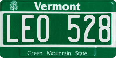 VT license plate LEO528