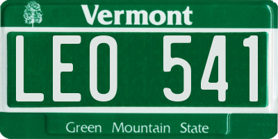 VT license plate LEO541