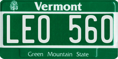 VT license plate LEO560