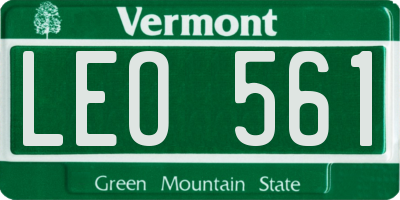 VT license plate LEO561