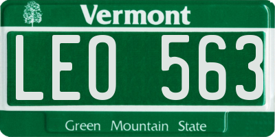 VT license plate LEO563