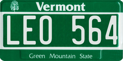 VT license plate LEO564