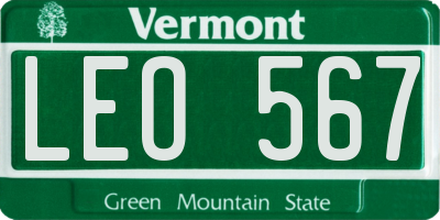 VT license plate LEO567