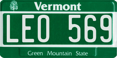 VT license plate LEO569