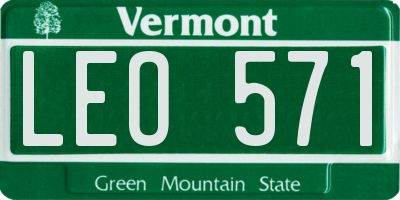 VT license plate LEO571