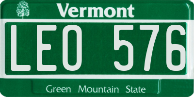 VT license plate LEO576