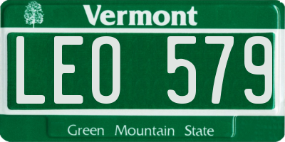 VT license plate LEO579