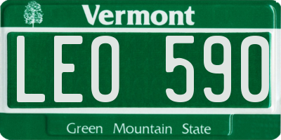 VT license plate LEO590