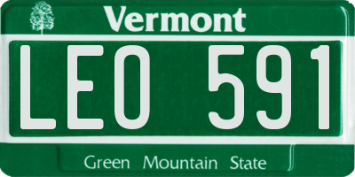 VT license plate LEO591