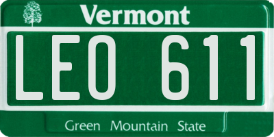 VT license plate LEO611