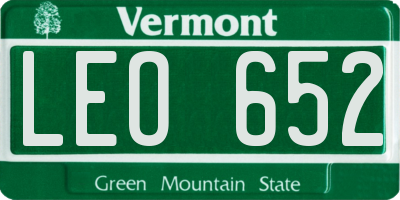 VT license plate LEO652