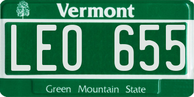 VT license plate LEO655