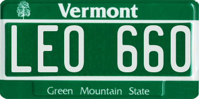 VT license plate LEO660