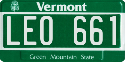 VT license plate LEO661