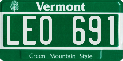 VT license plate LEO691
