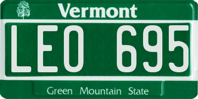 VT license plate LEO695