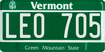 VT license plate LEO705