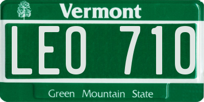 VT license plate LEO710