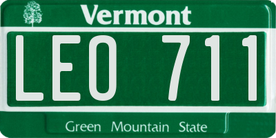 VT license plate LEO711