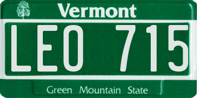 VT license plate LEO715