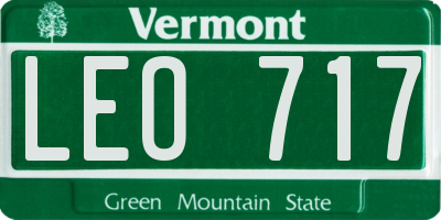 VT license plate LEO717