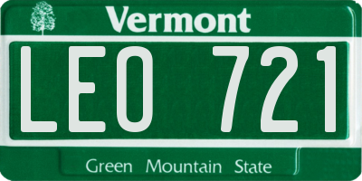 VT license plate LEO721