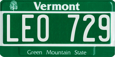 VT license plate LEO729
