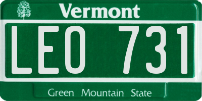 VT license plate LEO731