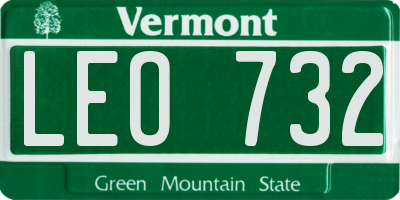 VT license plate LEO732