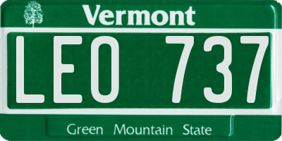 VT license plate LEO737