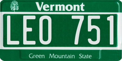 VT license plate LEO751