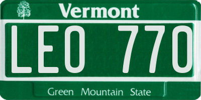 VT license plate LEO770