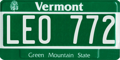 VT license plate LEO772