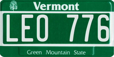 VT license plate LEO776