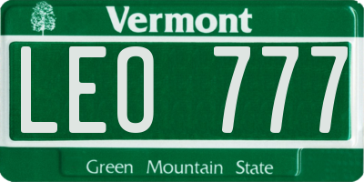 VT license plate LEO777