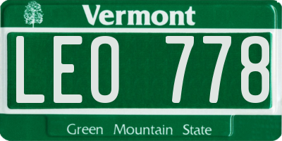 VT license plate LEO778
