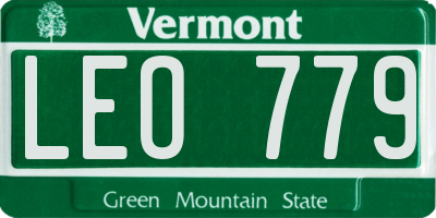 VT license plate LEO779