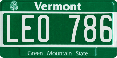 VT license plate LEO786