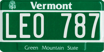 VT license plate LEO787