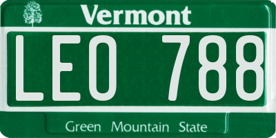 VT license plate LEO788