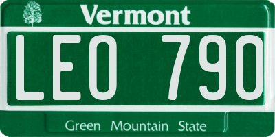 VT license plate LEO790